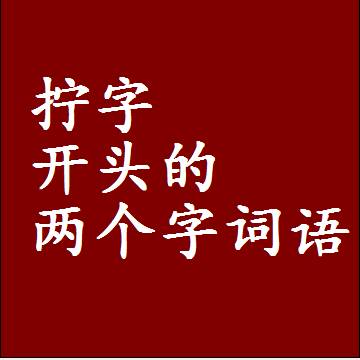 拧字开头的两个字词语，第一个字是拧的2二字组词大全