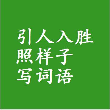 引人入胜照样子写词语和成语