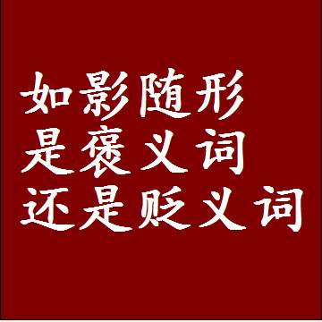 如影随形是褒义词还是贬义词，是批评还是赞美