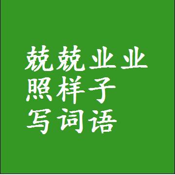 兢兢业业照样子写词语