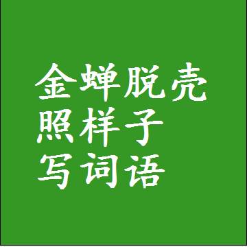 金蝉脱壳照样子写词语，结构一样的近义词同义词