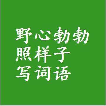 野心勃勃照样子写词语和成语