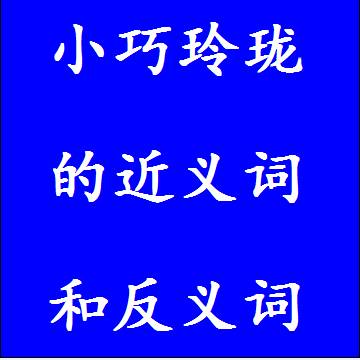 小巧玲珑的近义词和反义词成语