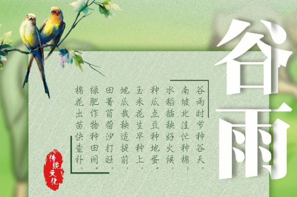 描写谷雨的美句
