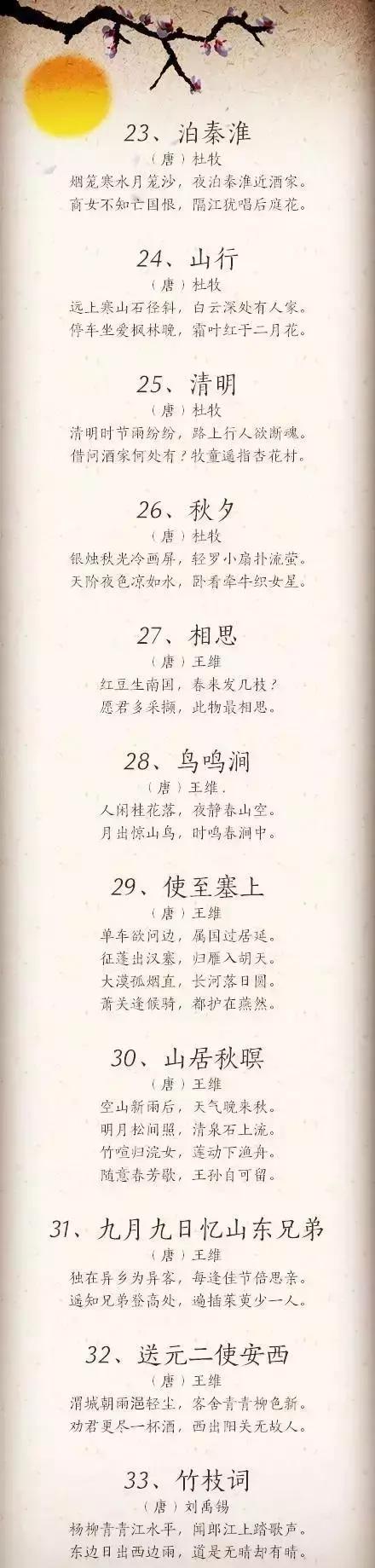小学生必背古诗81首