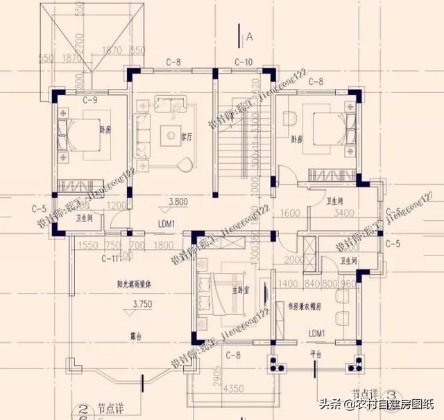 5款新农村自建房设计，带堂屋才完美，2和4最实用