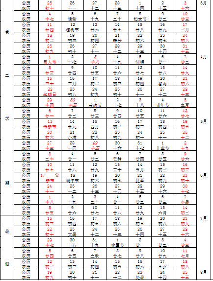 成都文理学院2018年暑假放假时间