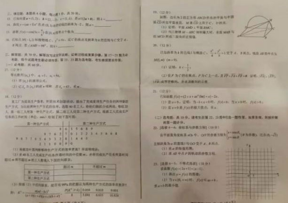 2018年高考全国3卷数学试题