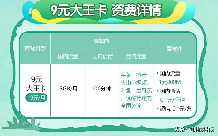 三大运营商中，比较实惠的流量套餐，流量当月够用