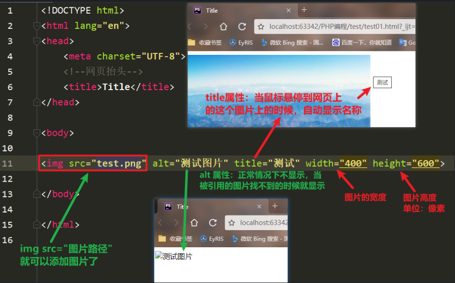 html开发笔记15-图片标签-向网页添加图片