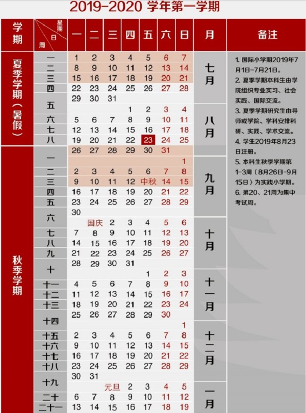 北京理工大学2019暑假时间