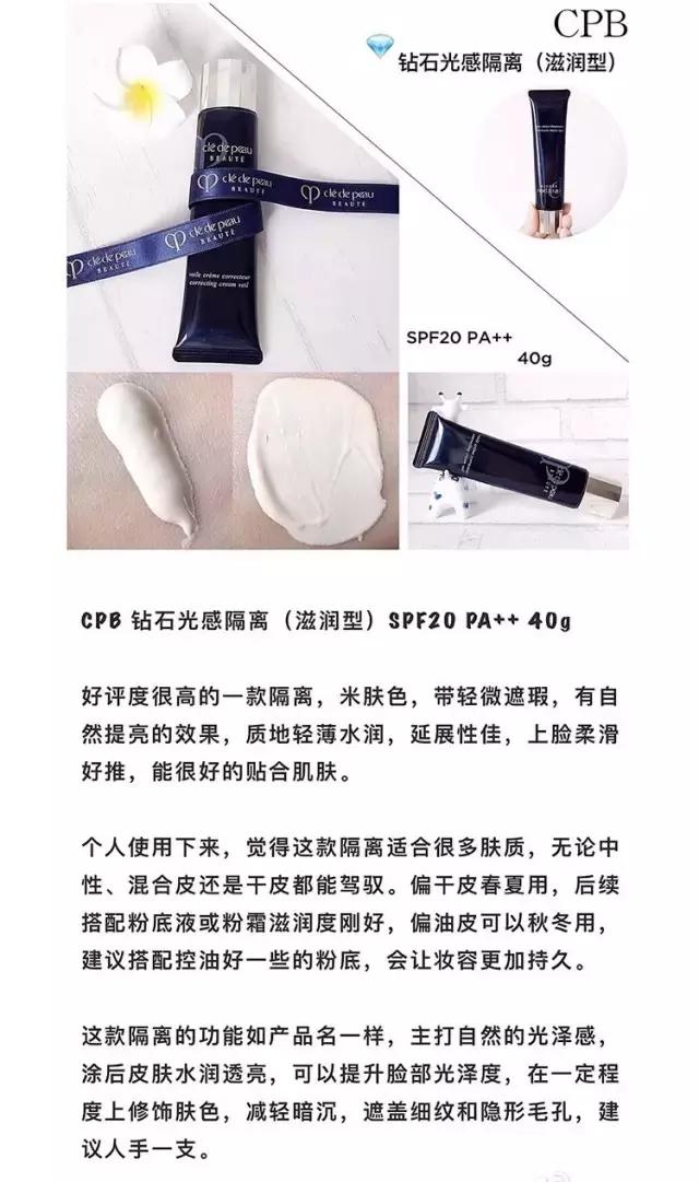 CPB三款经典隔离大比拼