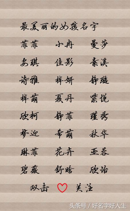 好名字能带来好运势，看看你的名字好不好