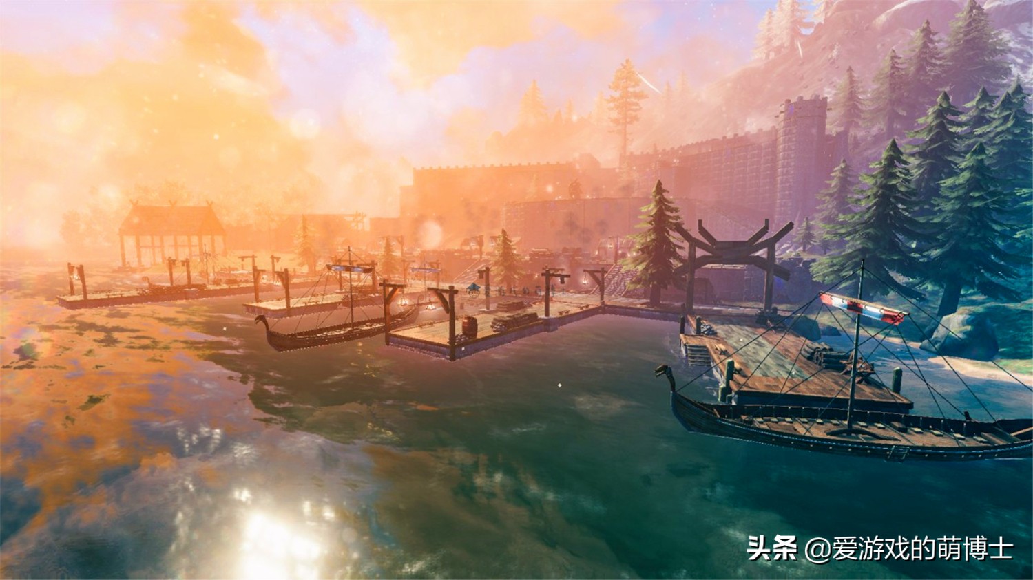 玩家正在《Valheim》中打造《上古卷轴5》雪漫城