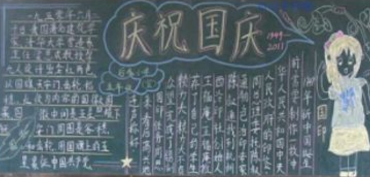 漂亮的国庆节黑板报版面设计