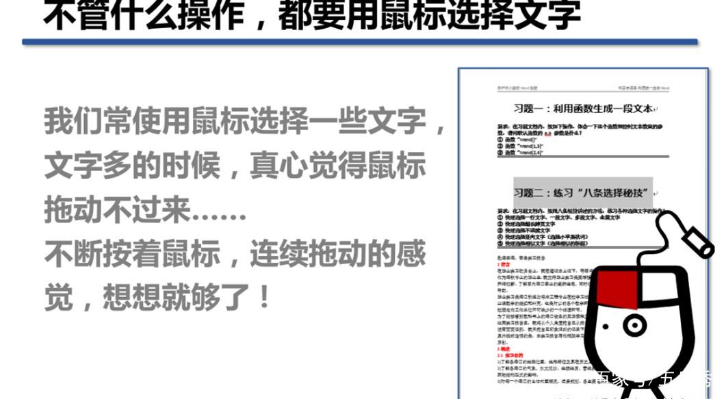 Word教程学习一：用鼠标选择文字的八个秘技