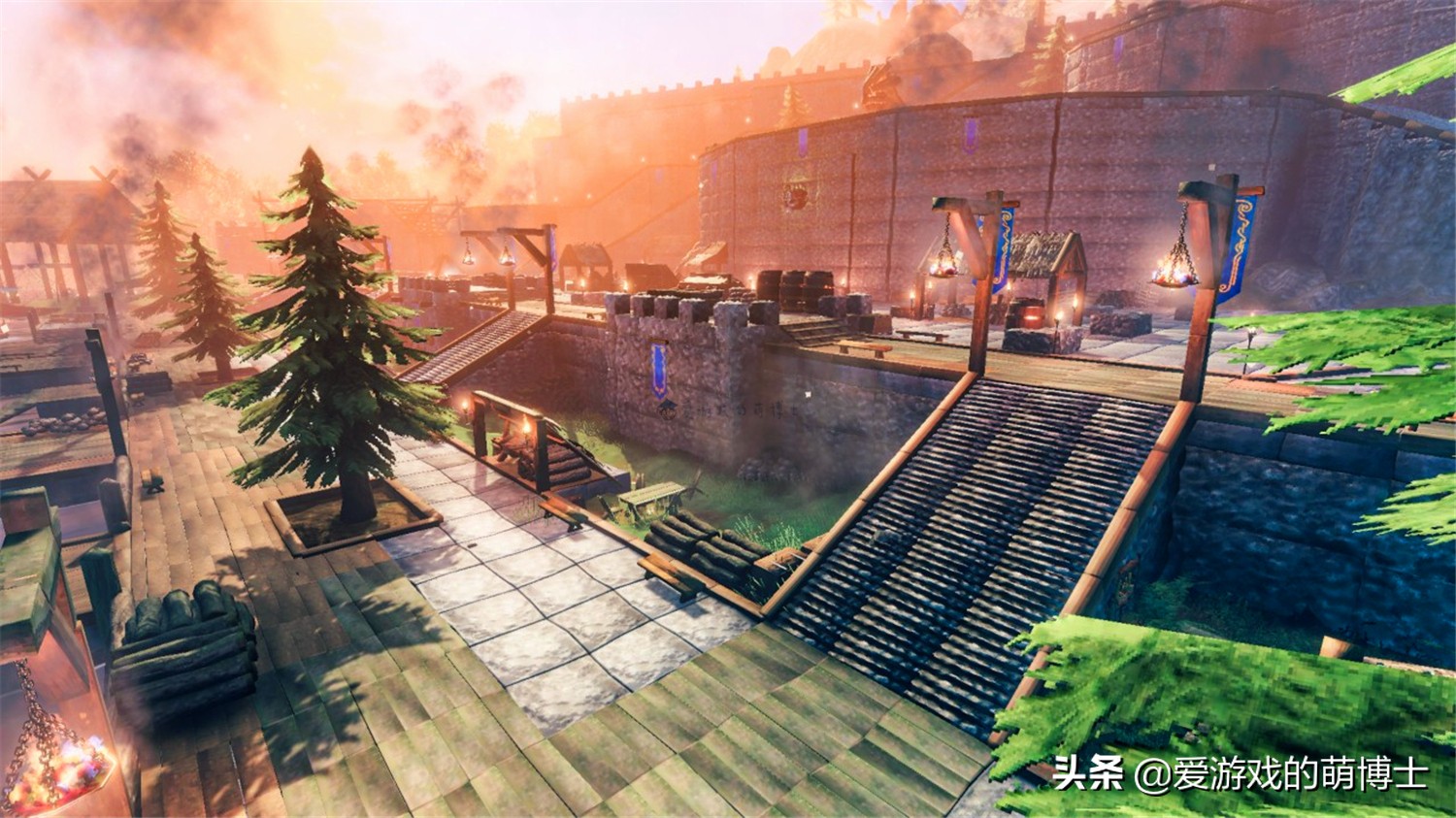 玩家正在《Valheim》中打造《上古卷轴5》雪漫城
