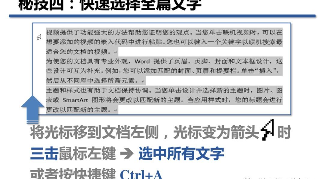 Word教程学习一：用鼠标选择文字的八个秘技