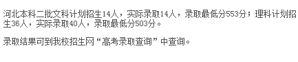 河南工程学院在河北录取分数线