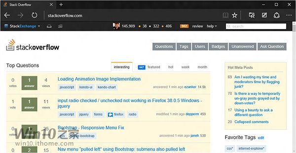 Win10全新Edge浏览器酷黑皮肤：很性感