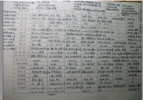清华学霸紧密日程安排表