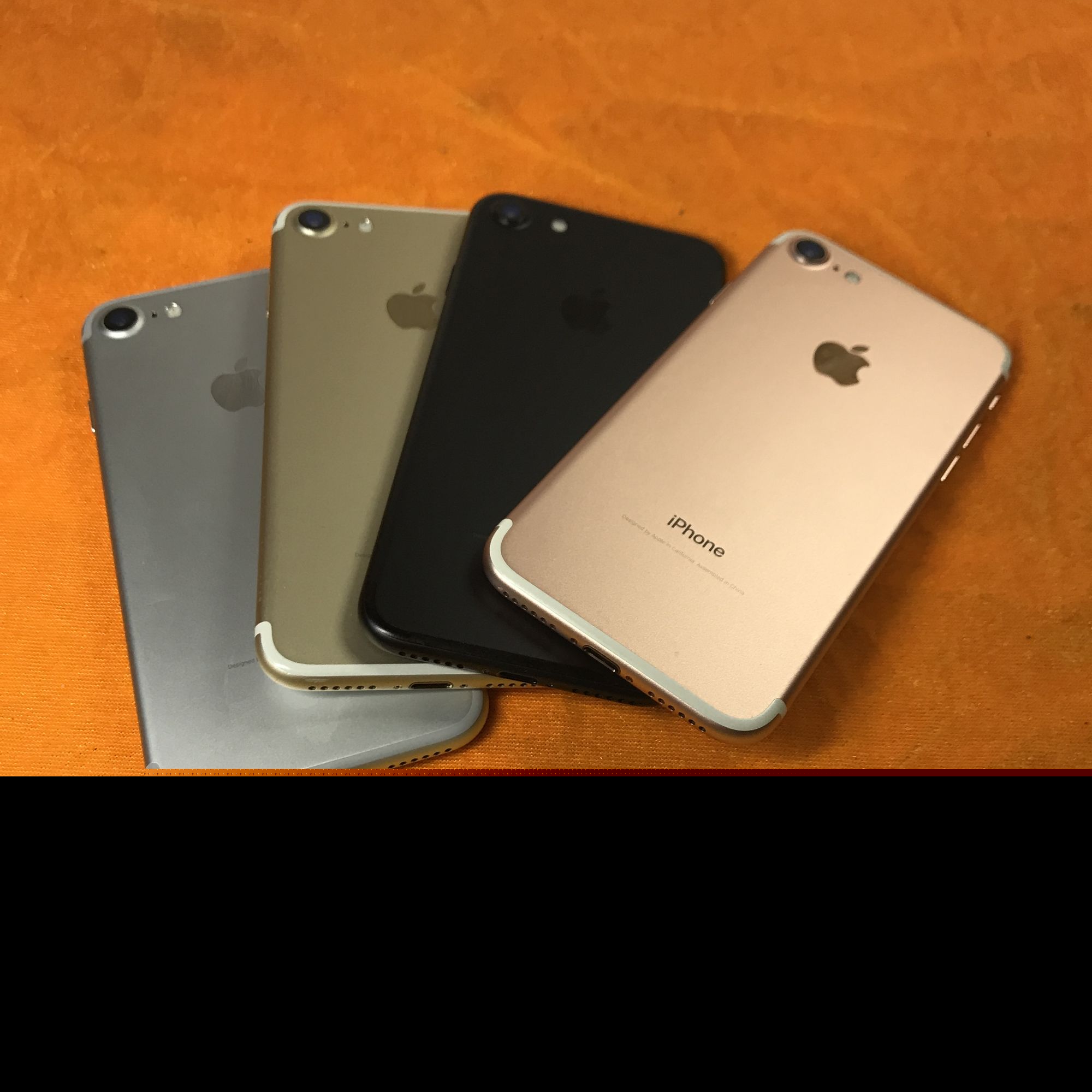 实拍苹果iphone7代四个颜色对比你会如何选择，二手2500左右？
