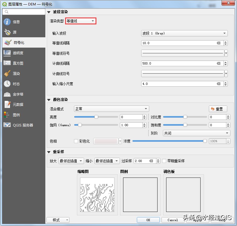 QGIS中的高程DEM相关操作知识汇总