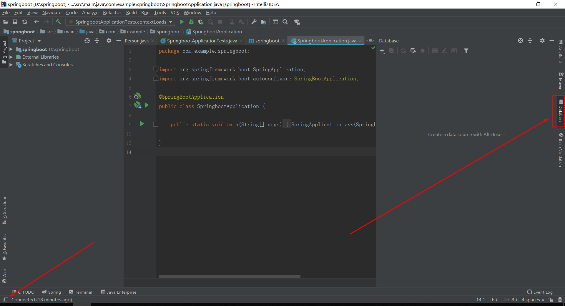 idea配置MySQL数据库进行可视化操作