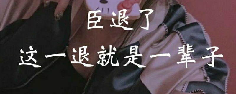 臣退了这一退就是一辈子出处 臣退了这一退就是一辈子出处