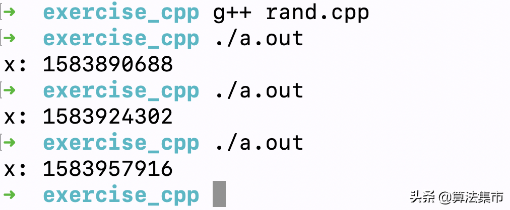 C++生成随机数rand/srand函数