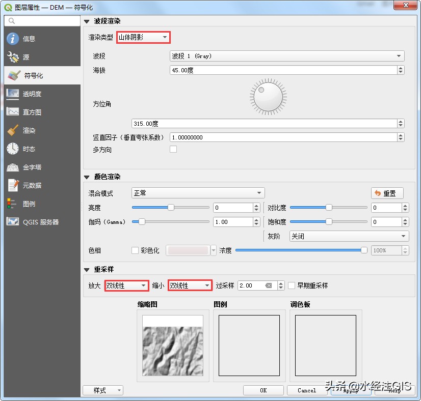 QGIS中的高程DEM相关操作知识汇总