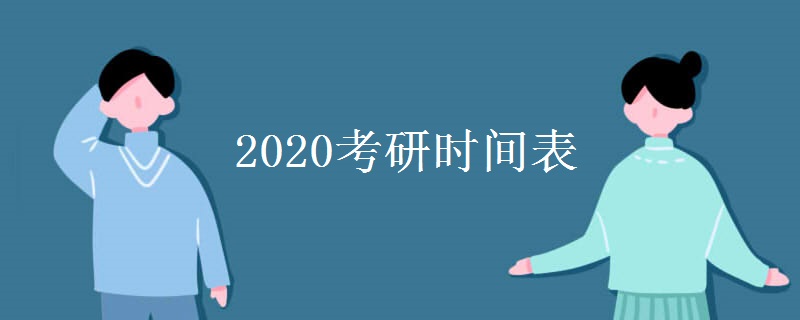 2020考研时间表