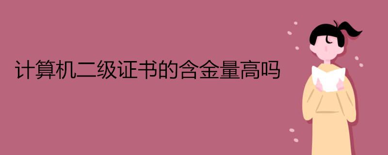 计算机二级证书的含金量高吗