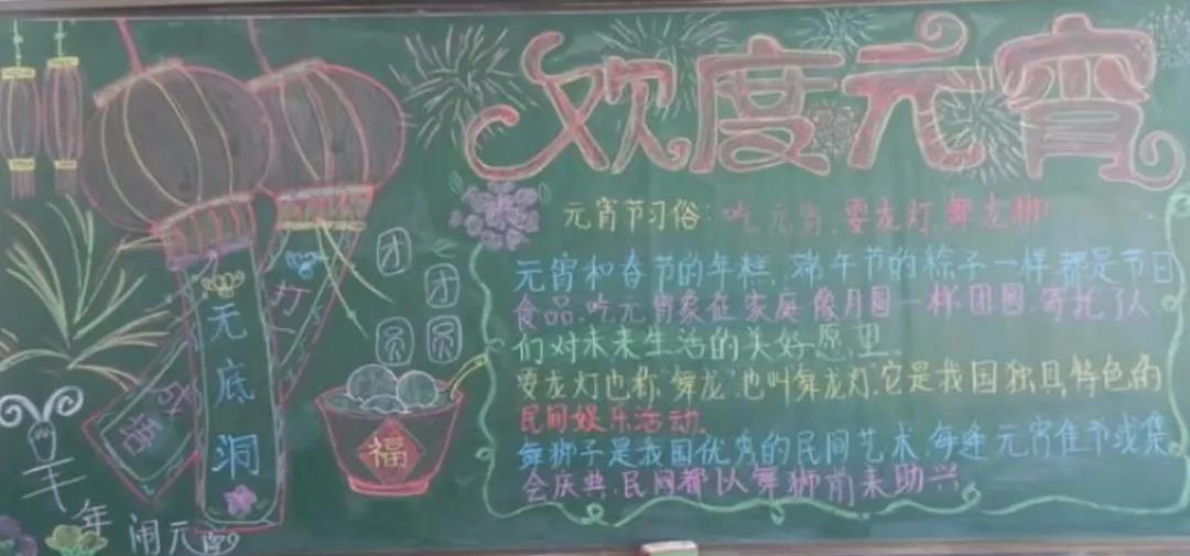 元宵节黑板报素材