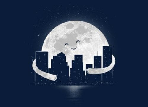 对思念的人说晚安图片
