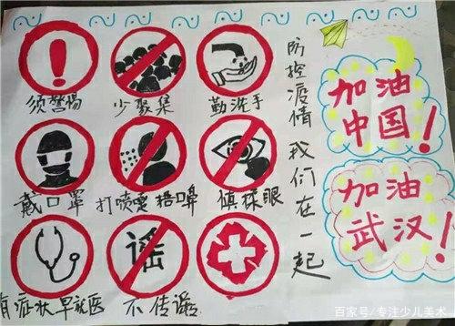 2020新型肺炎手抄报，疫情防控齐努力