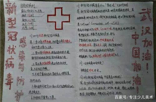 2020新型肺炎手抄报，疫情防控齐努力