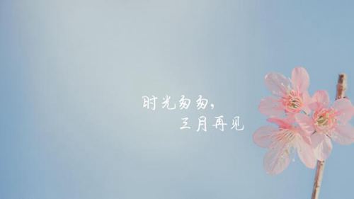 三月再见,四月你好的文艺唯美说说  蓦然回首,后面有猫也有狗