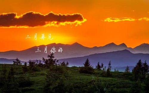 回头静静地向二月说声再见，向三月说一声你好的唯美说说