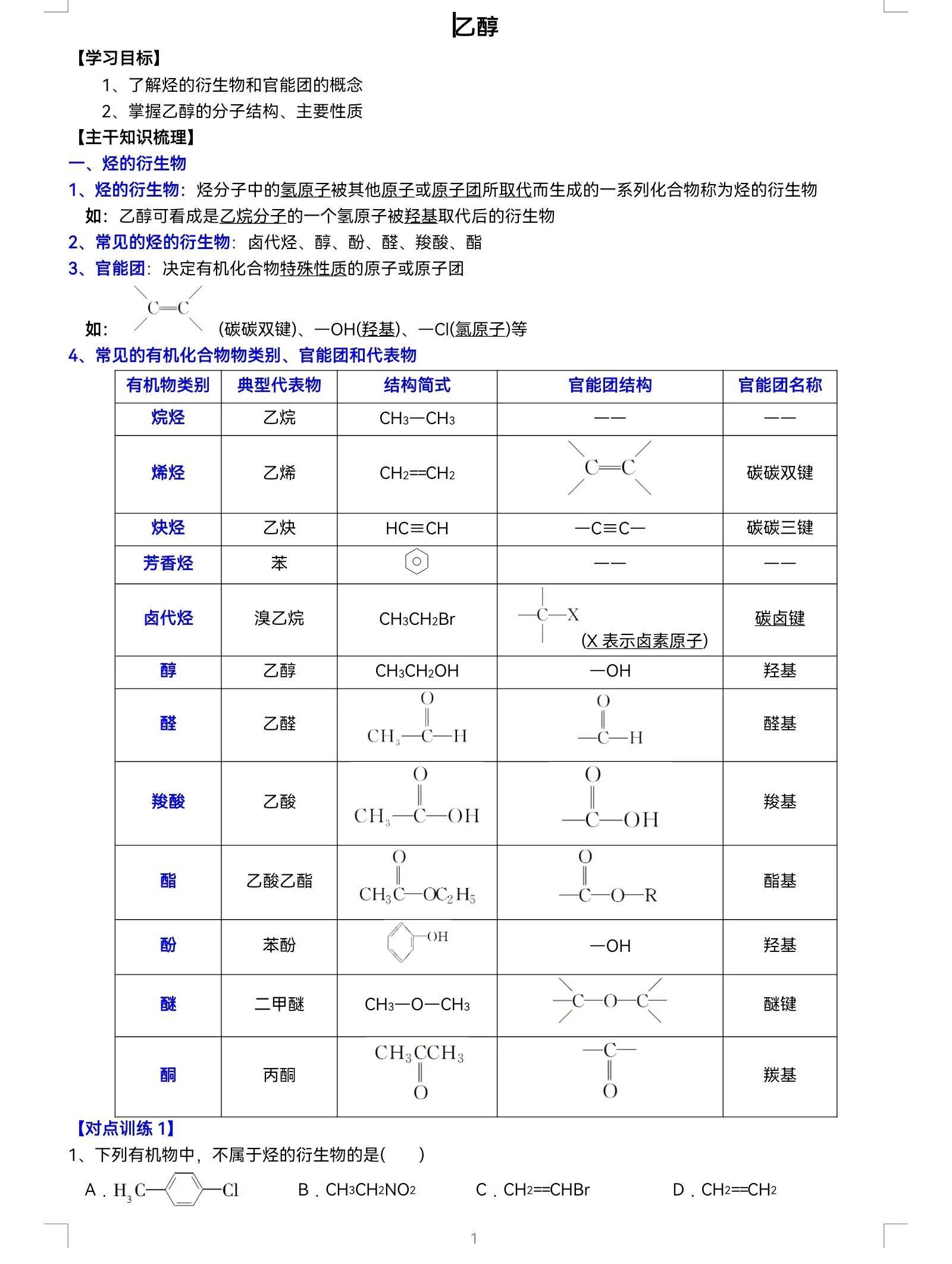 高中化学：乙醇（酒精）除了能燃烧，还具有哪些性质呢？