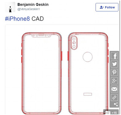外媒称iPhone 8尺寸已确认 介于iPhone 7/7 Plus之间