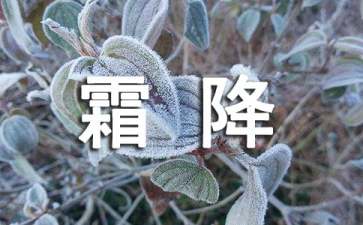 霜降祝福语(集合15篇)