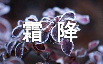 霜降祝福语(15篇)