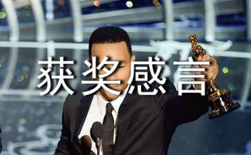 优秀管理团队与经营进步奖获奖感言范文