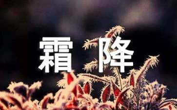 霜降祝福语 15篇