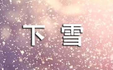 下雪了教案汇编9篇