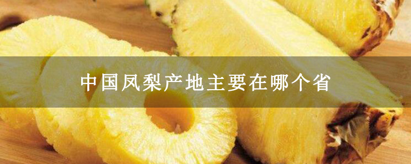 中国凤梨产地主要在哪个省
