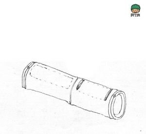 自制竹筒花盆第一步