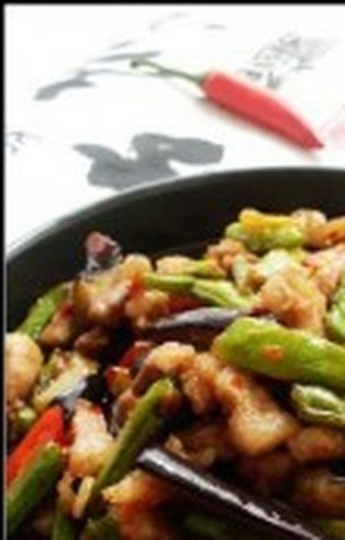 干锅茄子豆角做法步骤
