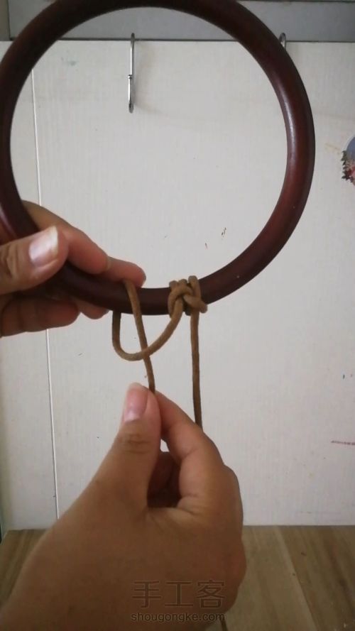 咖色花朵手提包 手工编织包包教程 结绳艺术☆手工DIY